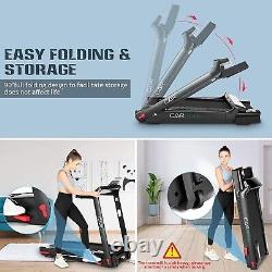 Heavy Duty Electric Treadmill Folding Running Machine Fitness withLED & Bluetooth
