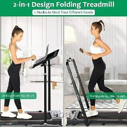 Heavy Duty Electric Treadmill Folding Running Walking Pad Machine Cardio Gym HOT