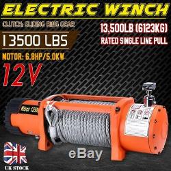 Heavy Duty Electric Winch -12V 4X4 13500lb Winch RECOVERY- OFF ROAD WIRELESS