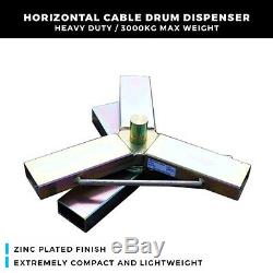 Heavy Duty Horizontal Cable Drum Dispenser Floor mounted Cable Drum Holder