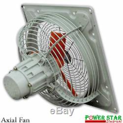 Heavy Duty Industrial Metal Axial Extractor Ventilation Shutter Fan 12Inch