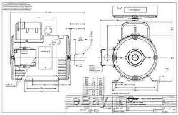 Heavy Duty Leeson Compressor Duty Electric Motor 5hp 1phase 230v 184t