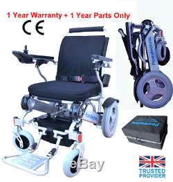Heavy duty Folding Electric Wheelchair Portable Travel Powerchair RWD