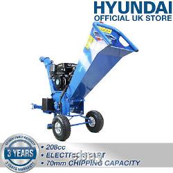 Hyundai 7hp Petrol Wood Chipper Heavy Duty ELECTRIC START HYCH7070E-2