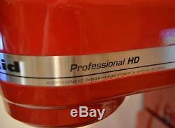 KitchenAid Professional HD KG25H0XER 5 Qt Heavy Duty Stand Mixer Red 475 Watt