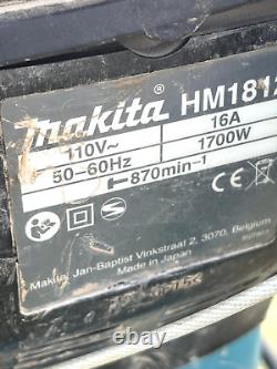 Makita HM 1812 AVT Heavy Duty 110v Concrete H Breaker Anti Vibration c/w Point