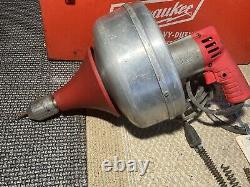 Milwaukee 0566-1 Snake Heavy Duty Drain Cleaner Power Tool Drill in Case