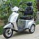 New 3 Wheeled 60v100ah 800w Electric Mobility Scooter Silver Green Power