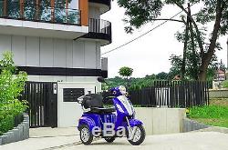 NEW 3 Wheeled BLUE 900W Electric Mobility Scooter FREE FAST DELIVERY + GIFT