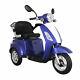 New 3 Wheeled Electric Mobility Scooter Blue Zt500 600w Led Display Green Power