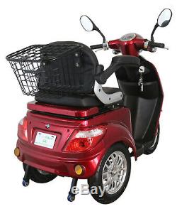 NEW 3 Wheeled RED ZT500 900W Electric Mobility Scooter LED Display FREE DELIVERY