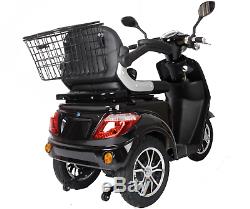NEW 3 Wheeled ZT500 Glossy Black 800W Electric Mobility Scooter LED Display