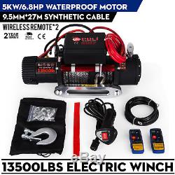 NEW Electric Recovery Winch Steel Cable 88ft 13500lb 12v 4x4 Heavy Duty Pro