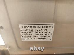 NEW VEVOR Commercial Heavy Duty Automatic Electric Bread Slicer 1/2 Slices 31PC