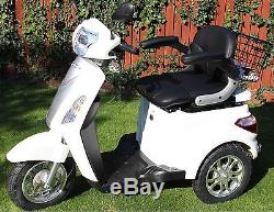 NEW WHITE 3 Wheeled 20AH 500W Electric Mobility Scooter FREE BAG + FREE DELIVERY