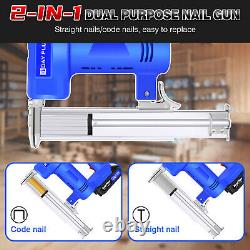 Nail Gun & Staple Gun 2in1 Cordless Electric Heavy Duty Stapler Nailer Home Work