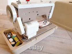 New Home Janome 535 Heavy Duty Electric Sewing Machine Upholstery Leather + Foot