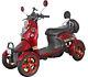 New Red 4 Wheeled Electric Mobility Scooter Unique 60v 100ah 500w Green Power