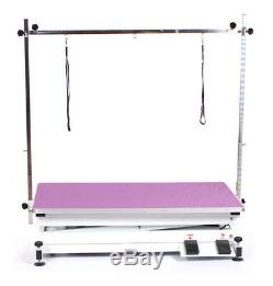 Pedigroom professional electric dog pet grooming table with H frame bar purple