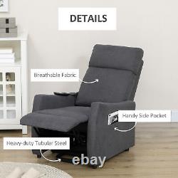 Power Lift Chair, Fabric Electric Recliner with Heavy Duty Motor Remote, Grey