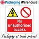 Pr264 No Unauthorised Access Sign Electricity Danger Of Death Injury Harmful