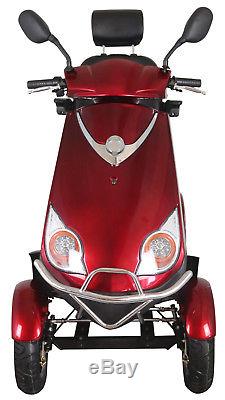 Red 4 Wheeled 600W Electric Mobility Scooter FREE Delivery -Green Power