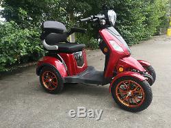 Red 4 Wheeled 60V100AH 500W Electric Mobility Scooter FREE DELIVERY Green Power