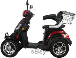 Red 4 Wheeled 60V100AH 600W Electric Mobility Scooter FREE DELIVERY- Green Power
