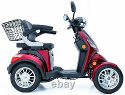 Red 4 Wheeled 60V100AH 600W Electric Mobility Scooter FREE DELIVERY Green Power