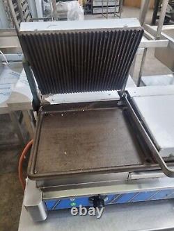 SICOMEX Double Contact Grill 2x 2.4kw Ribbed Top /Flat Base HEAVY DUTY ELECTRIC