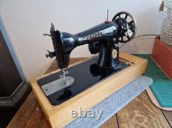 Singer 15k HEAVY DUTY SEMI INDUSTRIAL ELECTRIC Sewing Machine CASED