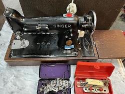Singer 201k 1940 Heavy Duty Electric Sewing Machine Vintage WORKING
