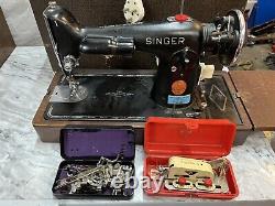 Singer 201k 1940 Heavy Duty Electric Sewing Machine Vintage WORKING