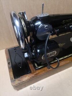 Singer 201k Heavy Duty Electric Sewing Machine Vintage Antique 2585