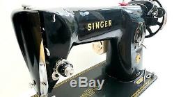 Singer 201k Heavy Duty Semi Industrial Sewing Machine with New Motor. SUPERB