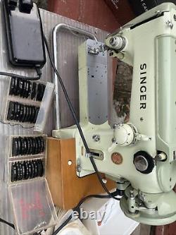 Singer 320K Cylinder Arm Industrial Heavy Duty Sewing Machine Antique WORKING