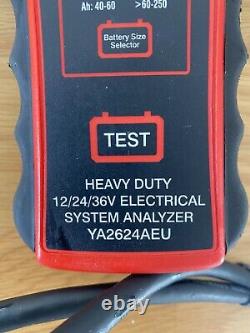 Snap On Heavy Duty 12/24/36v Electrical System Analyzer Battery Tester YA2624