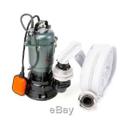 Submersible Flood Water Pump Heavy Duty Pond Waste Cesspit Sump Sewage Dirty