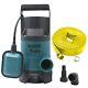 Submersible Water Pump Electric Dirty Clean Flood 750w With 20m Heavy Duty Hose