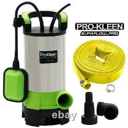 Submersible Water Pump Electric Dirty Clean Pool Flood 1100w 25m Heavy Duty Hose