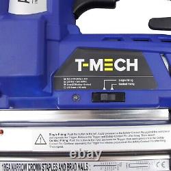 T-MECH 2in1 18V Cordless Electric Heavy Duty Nail Gun Stapler Tacker & nails