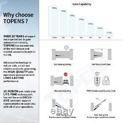 TOPENS A8131 Single Swing Gate Opener Heavy Duty Automatic Gate Motor for Single