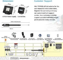 TOPENS A8131 Single Swing Gate Opener Heavy Duty Automatic Gate Motor for Single