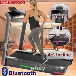 Treadmill Electric Folding Running Machine With Adjustable Incline Heavy Duty UK