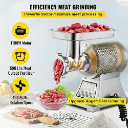 VEVOR 1100W Commercial Meat Grinder 250 kg/h Mincer Sausage Maker Heavy Duty