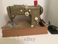 Vintage Pfaff 230 Electric Sewing Machine With Case, Heavy Duty, Leather, Denim