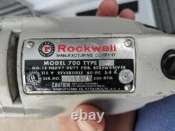 Vintage Rockwell Model 700 Type 1 Heavy Duty Pos. Screwdriver 500 RPM with case