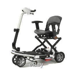 WHITE TGA Minimo Folding Boot Mobility Scooter With Lithium Battery + ARM RESTS