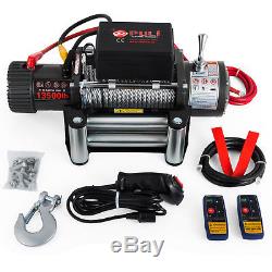 WIRELESS ELECTRIC WINCH 12V 4X4 13500 LB OFFROAD VEHICLE STEEL CABLE Heavy Duty