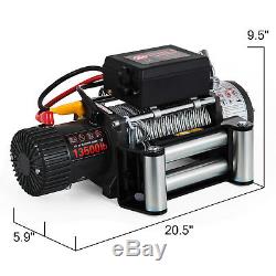 WIRELESS ELECTRIC WINCH 12V 4X4 13500 LB OFFROAD VEHICLE STEEL CABLE Heavy Duty
